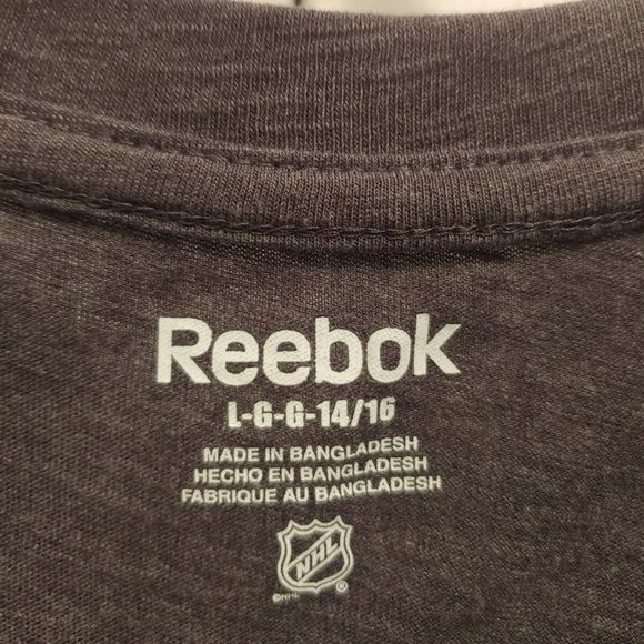 Buffalo Sabres Reebok NHL Short Sleeves Gray T-Shirt. YOUTH LARGE 14-16 NWOT - Picture 5 of 5